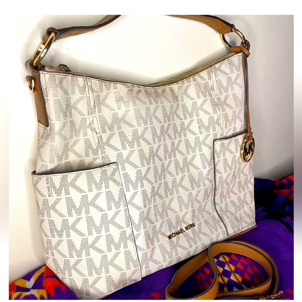 Michael Kors White and Tan Women's Bag